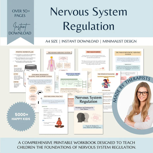 🌿 Nervous System Regulation Workbook | Master Stress, Resilience & Vagus Nerve Activation ✨📖