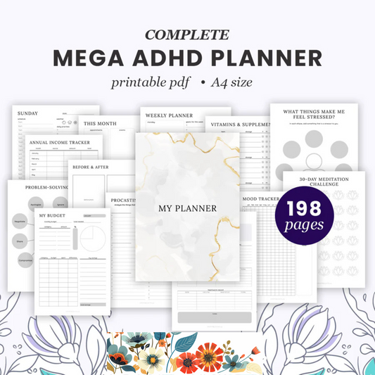 The Ultimate ADHD Planner – Printable Toolkit for Focus & Productivity